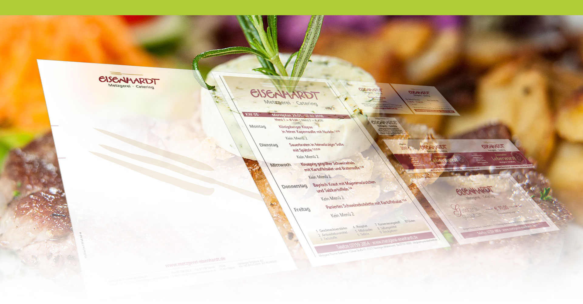 Header Eisenhardt · Metzgerei, Catering